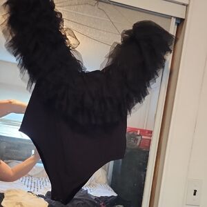 Torrid Black Ruffled Top